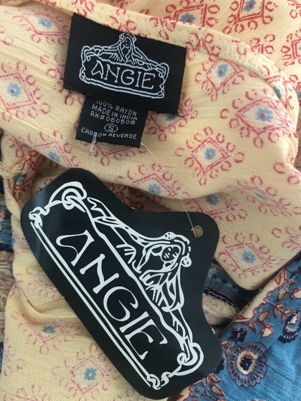 Angie Boho India Print Tassel Tie Maxi Dress Size Small NWT - Picture 11 of 12